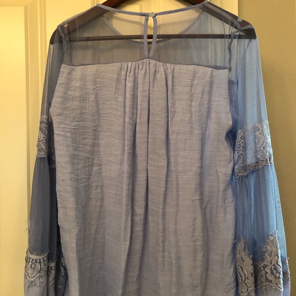 Entro periwinkle lace mesh blouse - Picture 4 of 5